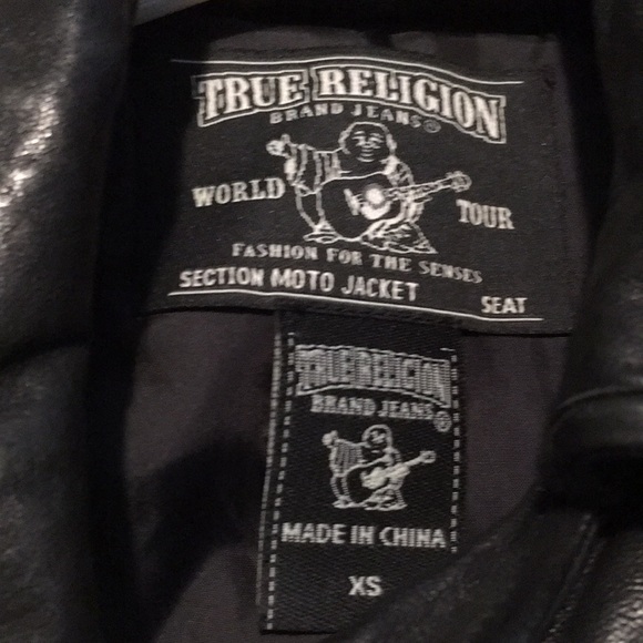 True Religion lambskin leather coat size xs - Picture 7 of 8